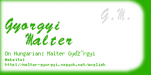 gyorgyi malter business card